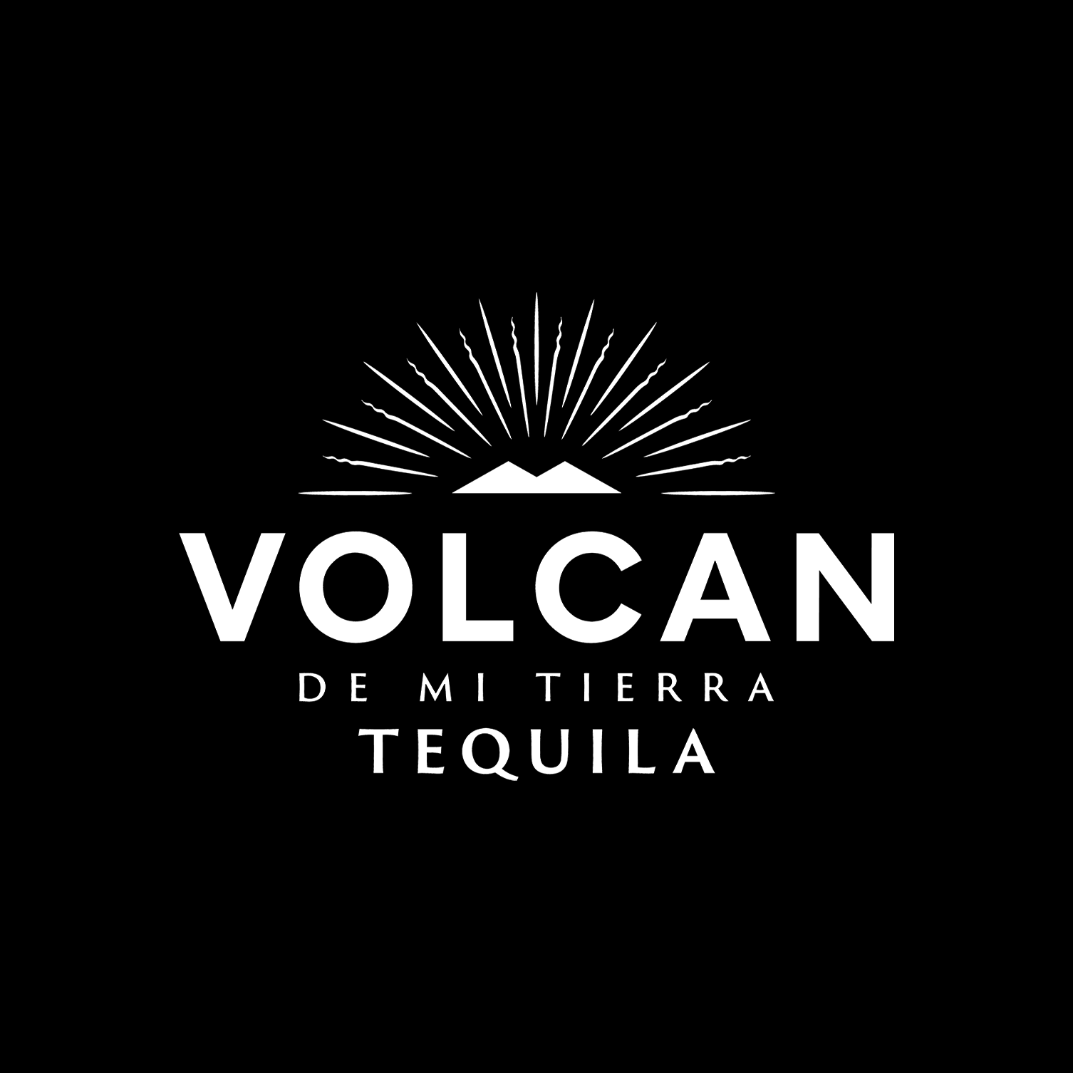White Volcan de mi Tierra Tequila logo.